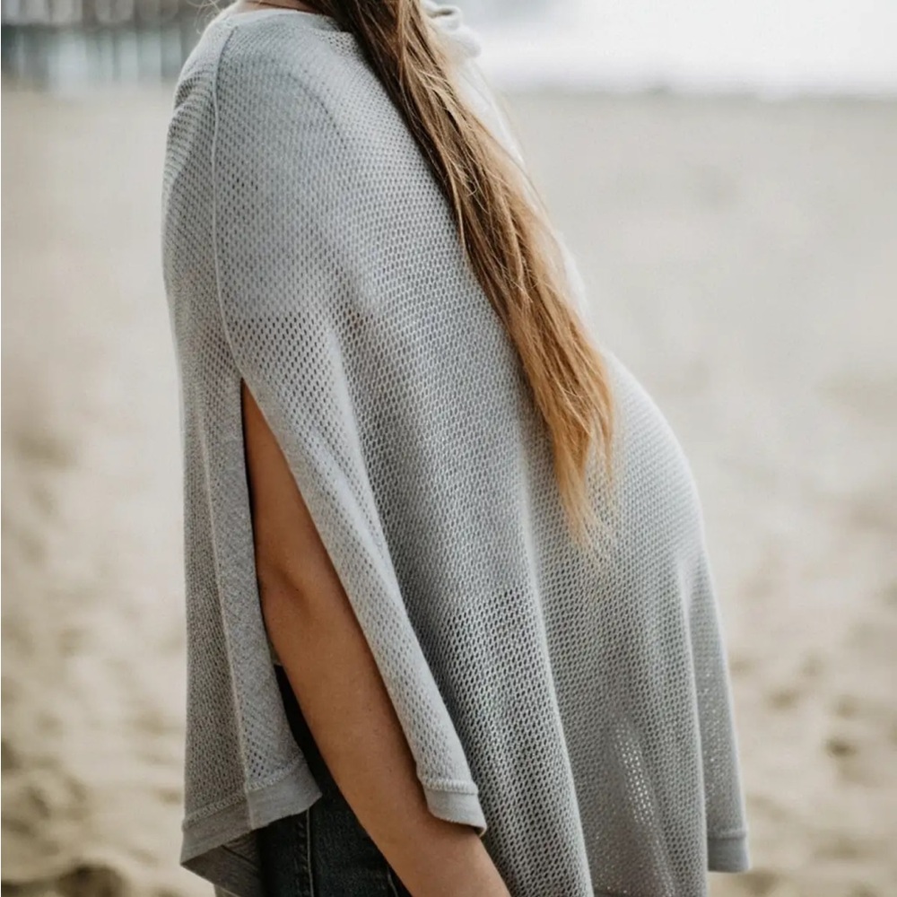 Gray cocoon nursing cover